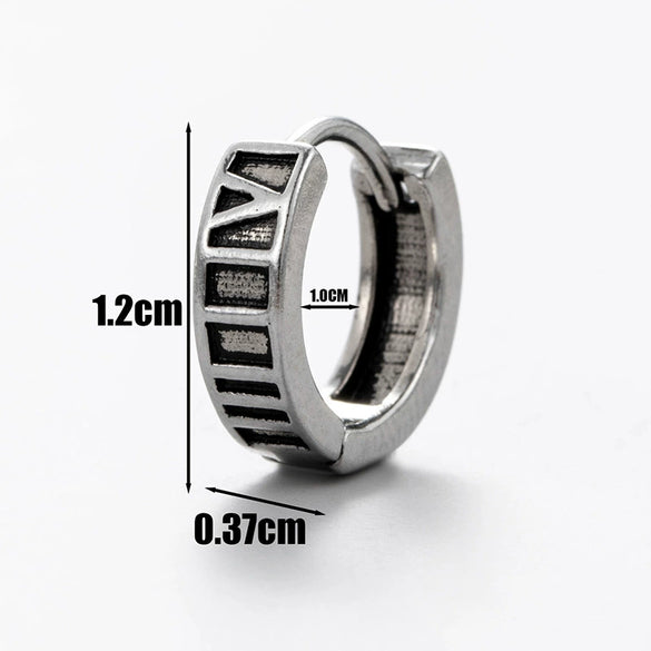 Wholesale Unisex Piercing Earrings Stainless Steel Cast Geometric Pattern Polished
