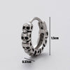 Wholesale Unisex Piercing Earrings Stainless Steel Cast Skull Cross Fashion Retro Polished