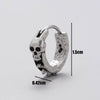 Wholesale Unisex Piercing Earrings Stainless Steel Cast Skull Cross Fashion Retro Polished