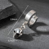 Wholesale Unisex Piercing Earrings Stainless Steel Cast Skull With Animal Zodiac Pattern Polished