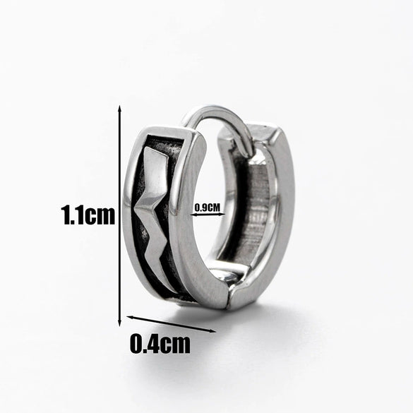 Wholesale Unisex Piercing Earrings Stainless Steel Cast Skull With Letter Pattern Polished