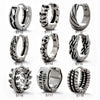 Wholesale Unisex Piercing Earrings Stainless Steel Cast Skull With Letter Pattern Polished
