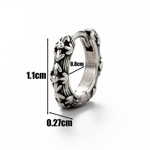 Wholesale Unisex Piercing Earrings Stainless Steel Cast Skull With Letter Pattern Polished