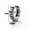 Wholesale Unisex Piercing Earrings Stainless Steel Cast Skull With Letter Pattern Polished