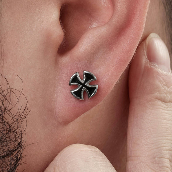 Wholesale Unisex Piercing Earrings Stainless Steel Casting Geometric Punk Fashion Retro With Polishing