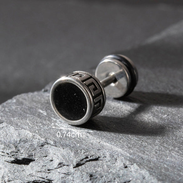 Wholesale Unisex Piercing Earrings Stainless Steel Casting Geometric Punk Fashion Retro With Polishing