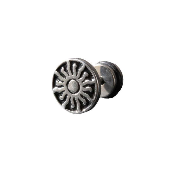 Wholesale Unisex Piercing Earrings Stainless Steel Casting Geometric Punk Fashion Retro With Polishing