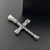 Wholesale Unisex Punk Hiphop Street Style Stainless Steel Cross Twist Necklace With Doll Pattern And Polishing Treatment
