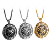 Wholesale Unisex Punk Style Alloy Eye Of Horus Pendant Necklace With Pearl Chain And Electroplating Design