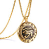 Wholesale Unisex Punk Style Alloy Eye Of Horus Pendant Necklace With Pearl Chain And Electroplating Design