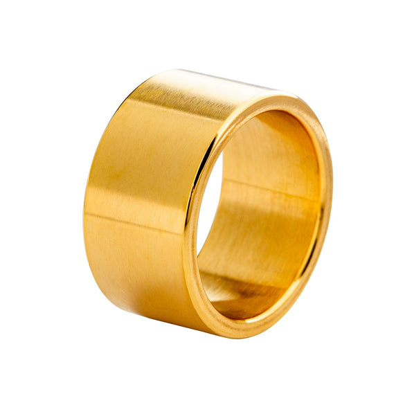 Wholesale Unisex Punk Style Geometric Titanium Steel Ring With Electroplating Treatment
