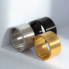 Wholesale Unisex Punk Style Geometric Titanium Steel Ring With Electroplating Treatment