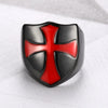 Wholesale Unisex Punk Style Irregular Nature Cross Stainless Steel Ring With Oil Treatment