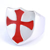 Wholesale Unisex Punk Style Irregular Nature Cross Stainless Steel Ring With Oil Treatment