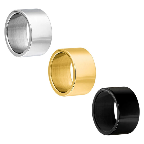 Wholesale Unisex Punk Trendy Titanium Steel Ring With Geometric Design And Electroplating