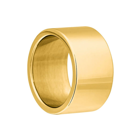Wholesale Unisex Punk Trendy Titanium Steel Ring With Geometric Design And Electroplating