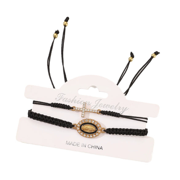 Wholesale Unisex Religious Cross Cord Twopiece Set Handwoven