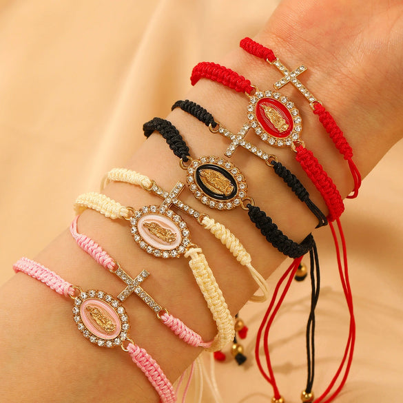 Wholesale Unisex Religious Cross Cord Twopiece Set Handwoven