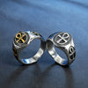 Wholesale Unisex Retro Cross Ring In Stainless Steel With Geometric Design And Oiling Treatment