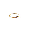 Wholesale Unisex Retro Geometric Electroplated Titanium Steel Ring With Horse Eye Color Zircon