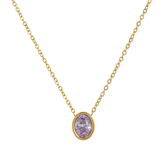 Wholesale Unisex Retro Geometric Titanium Steel Stainless Steel 18K Gold Plated Necklace