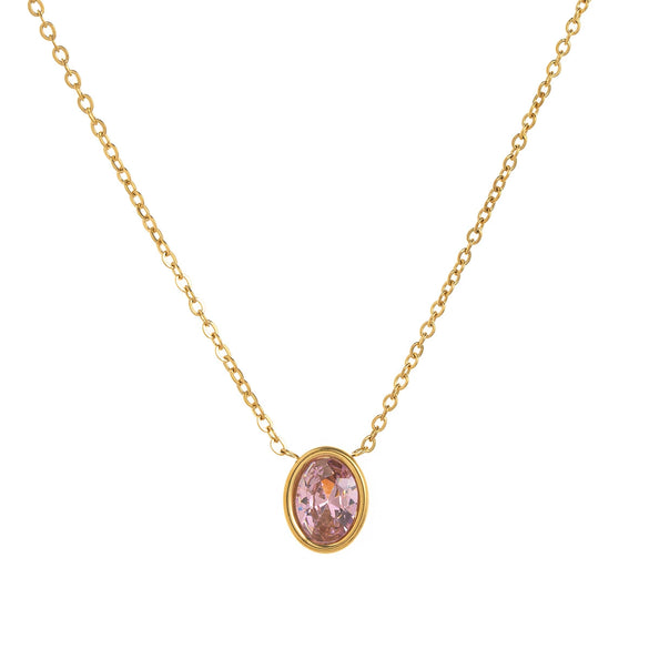 Wholesale Unisex Retro Geometric Titanium Steel Stainless Steel 18K Gold Plated Necklace