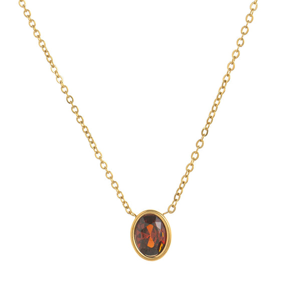 Wholesale Unisex Retro Geometric Titanium Steel Stainless Steel 18K Gold Plated Necklace