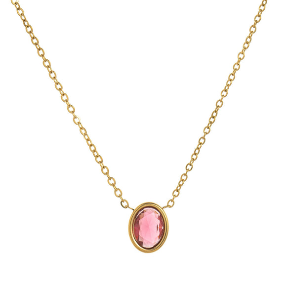 Wholesale Unisex Retro Geometric Titanium Steel Stainless Steel 18K Gold Plated Necklace
