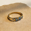 Wholesale Unisex Retro Geometric Vacuum Plated Titanium Steel Zircon Ring