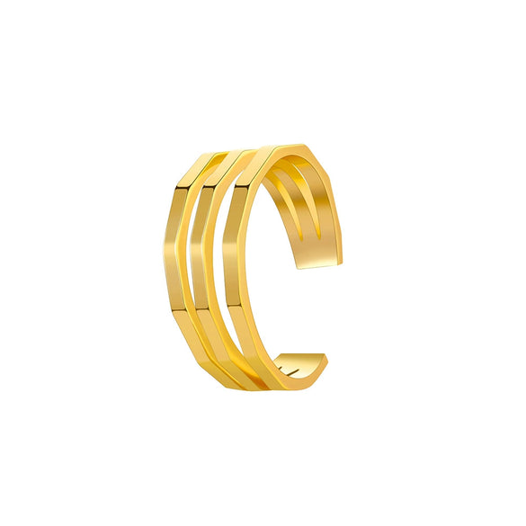 Wholesale Unisex Retro Minimalist Geometric Cshaped Copper Electroplated Ear Clips For Men And Women