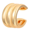 Wholesale Unisex Retro Minimalist Geometric Cshaped Copper Electroplated Ear Clips For Men And Women