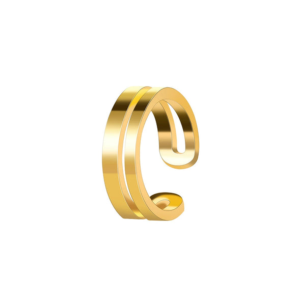 Wholesale Unisex Retro Minimalist Geometric Cshaped Copper Electroplated Ear Clips For Men And Women