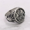 Wholesale Unisex Retro Personality Animal Zodiac Sailing Boat Octopus Polish Stainless Steel Titanium Steel Ring