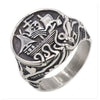 Wholesale Unisex Retro Personality Animal Zodiac Sailing Boat Octopus Polish Stainless Steel Titanium Steel Ring