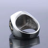Wholesale Unisex Retro Personality Ring Titanium Steel Oil Treated