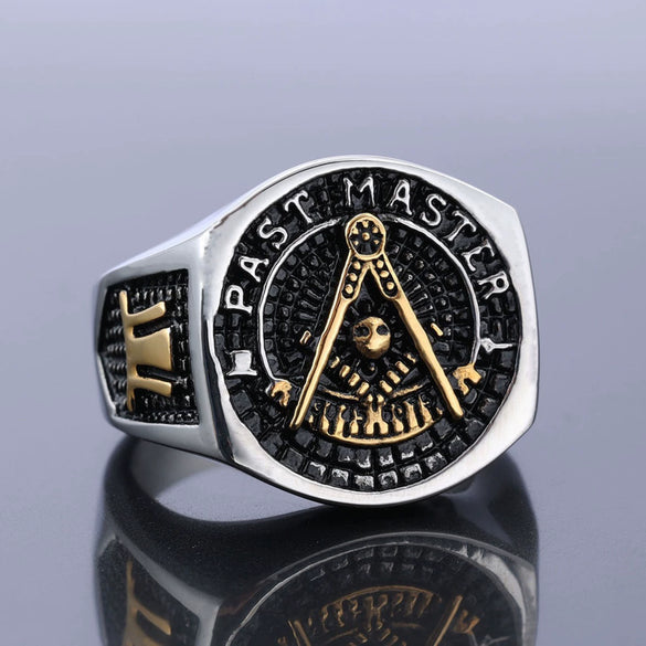 Wholesale Unisex Retro Personality Ring Titanium Steel Oil Treated