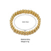 Wholesale Unisex Retro Simple Alloy Round Bead Elastic Bracelet With Electrophoresis Gold Treatment