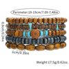 Wholesale Unisex Retro Simple Multilayer Stacked Handstring With Turquoise Wooden Beads Manual Design