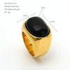 Wholesale Unisex Retro Square Stainless Steel 18K Goldplated Ring