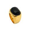 Wholesale Unisex Retro Square Stainless Steel 18K Goldplated Ring