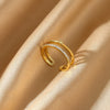 Wholesale Unisex Ring Copper 18K Gold Plated Geometric Irregular Set With Diamonds