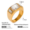 Wholesale Unisex Rings Stainless Steel Geometric Electroplated Titanium Steel Hand Jewelry