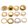 Wholesale Unisex Rings Stainless Steel Geometric Electroplated Titanium Steel Hand Jewelry