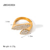 Wholesale Unisex Rings Stainless Steel Geometric Electroplated Titanium Steel Hand Jewelry