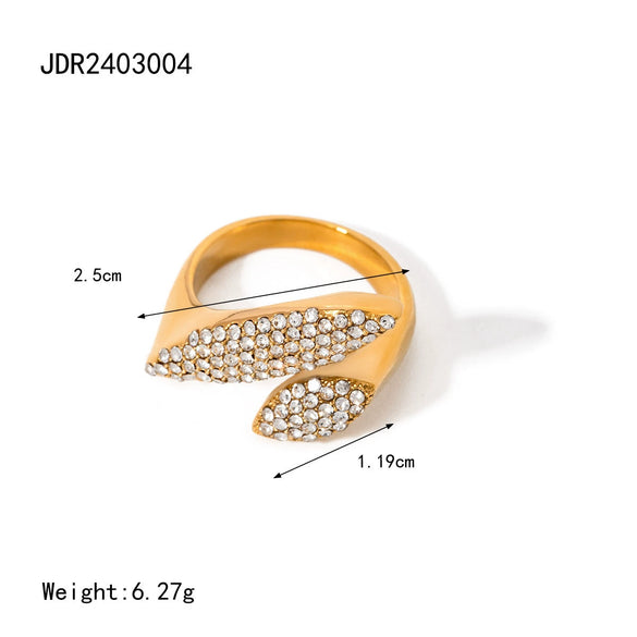 Wholesale Unisex Rings Stainless Steel Geometric Electroplated Titanium Steel Hand Jewelry
