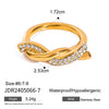 Wholesale Unisex Rings Stainless Steel Geometric Electroplated Titanium Steel Hand Jewelry