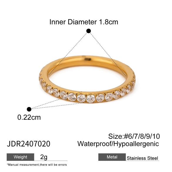 Wholesale Unisex Rings Stainless Steel Geometric Electroplated Titanium Steel Hand Jewelry