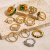 Wholesale Unisex Rings Stainless Steel Geometric Electroplated Titanium Steel Hand Jewelry