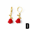 Wholesale Unisex Rock Earrings Copper 18K Gold Plated Geometric And Cartoon Pattern Simple Style