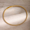 Wholesale Unisex Round Snake Bone Chain Necklace Stainless Steel 16K Gold Electroplated Cold Style